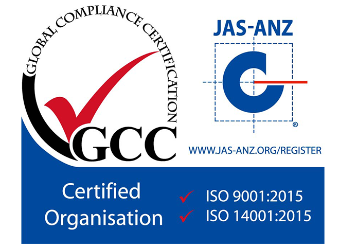 ISO9001:2015・ISO14001:2015認証を取得しています。